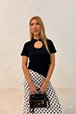 Blusa Isabela Decote em gota cor preto Blusa Isabela Decote em gota cor preto