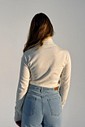 Blusa Lorena Gola Alta Off White