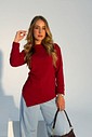 Blusa Giseli Assimétrica manga longa Marsala