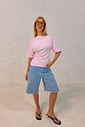 Blusa Amanda detalhe trapeado cor rosa claro Blusa Amanda detalhe trapeado cor rosa claro