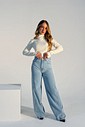 Calça Naomi Jeans Claro Wide Leg