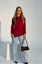Blusa Giseli Assimétrica manga longa Marsala