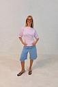Blusa Amanda detalhe trapeado cor rosa claro Blusa Amanda detalhe trapeado cor rosa claro