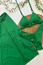 Biquíni Cortininha e Asa Delta Verde argolas
