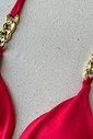 Biquíni Cortininha e Asa Delta Vermelho com Corrente