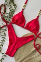 Biquíni Cortininha e Asa Delta Vermelho com Corrente