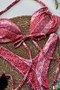 Biquíni Cortininha e Asa delta Paisley Vermelho Biquíni Cortininha e Asa delta Paisley Vermelho