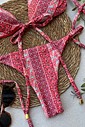Biquíni Cortininha e Fita Paisley Red Biquíni Cortininha e Fita Paisley Red
