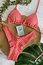 Biquíni Cortininha e Asa delta Xadrez Vermelho Biquíni Cortininha e Asa delta Xadrez Vermelho