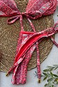 Biquíni Cortininha e Fita Paisley Red Biquíni Cortininha e Fita Paisley Red