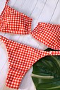 Biquíni Aro V e Calcinha Fita Xadrez Vermelho Biquíni Aro V e Calcinha Fita Xadrez Vermelho