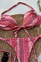 Biquíni Cortininha e Fita Paisley Red Biquíni Cortininha e Fita Paisley Red