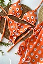 Biquíni Cortininha e Empina Bumbum Gratidão Laranja Biquíni Cortininha e Empina Bumbum Gratidão Laranja