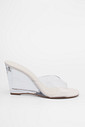 Tamanco Celina Vinil Transparente Salto Wedge