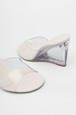 Tamanco Celina Vinil Transparente Salto Wedge