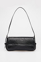 Bolsa Thayla Preto MIST - Shoulder Bag Feminina Minimalista e Versátil Bolsa Thayla Preto MIST - bolsa feminina preta pequena estilo baguete com alça ajustável e acabamento minimalista