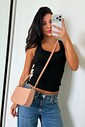Bolsa Stela Nude Shoulder Bag