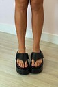 Flatform Deise Preto Chinelo Plataforma
