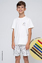 PIJAMA CURTO JUVENIL MASCULINO ALGODÃO - SNOOPY COLOR