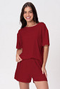 PIJAMA CURTO FEMININO VERMELHO