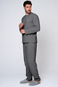 PIJAMA LONGO MASCULINO SOFT CINZA Lado