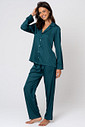 PIJAMA AMERICANO TOQUE DE SEDA FEMININO - CLÁSSICO ACETINADO GREEN LUCK LADO