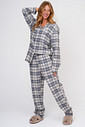 PIJAMA LONGO XADREZ AMERICANO UNISSEX - SNOOPY LOVERS MULHER FRENTE