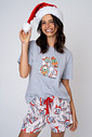 PIJAMA CURTO FEMININO ALGODÃO - NATAL PERNALONGA PIJAMA CURTO FEMININO ALGODÃO - NATAL PERNALONGA