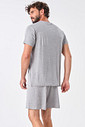 PIJAMA MASCULINO CURTO EM VISCOSE - CLÁSSICO VISCOSE MESCLA PIJAMA MASCULINO CURTO EM VISCOSE - CLÁSSICO VISCOSE MESCLA