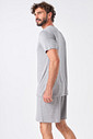 PIJAMA MASCULINO CURTO EM VISCOSE - CLÁSSICO VISCOSE MESCLA PIJAMA MASCULINO CURTO EM VISCOSE - CLÁSSICO VISCOSE MESCLA