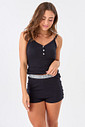SHORT DOLL DE ALÇA EM RIBANA - CLÁSSICO VISCOSE BLACK SHORT DOLL DE ALÇA EM RIBANA - CLÁSSICO VISCOSE BLACK