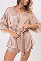 PIJAMA KIMONO ACETINADO - CLÁSSICOS ACETINADOS MOCHA MOUSSE PIJAMA KIMONO ACETINADO - CLÁSSICOS ACETINADOS MOCHA MOUSSE