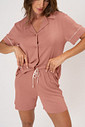 PIJAMA AMERICANO FEMININO - CLÁSSICOS DE VISCOSE MOCHA MOUSSE
