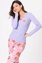 PIJAMA LONGO RIBANA E CALÇA ACETINADA - COOKIES PIJAMA LONGO RIBANA E CALÇA ACETINADA - COOKIES
