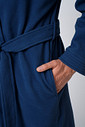 KIT PIJAMA DE ALGODÃO CURTO E ROBE DE SOFT AZUL DETALHE ROBE