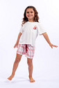 PIJAMA CURTO INFANTIL XADREZ MENINA - ABRAÇO DE URSO PIJAMA CURTO INFANTIL XADREZ MENINA - ABRAÇO DE URSO