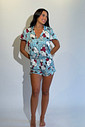 PIJAMA CURTO AMERICANO COM BABADOS - SNOOPY LOVERS PIJAMA CURTO AMERICANO COM BABADOS - SNOOPY LOVERS