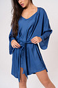 ROBE ACETINADO - CLÁSSICOS ACETINADOS NIGHT BLUE ROBE ACETINADO - CLÁSSICOS ACETINADOS NIGHT BLUE