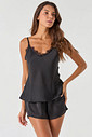 SHORT DOLL TOQUE DE SEDA COM RENDA - ETERNO FEMININO SHORT DOLL TOQUE DE SEDA COM RENDA - ETERNO FEMININO