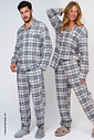 PIJAMA LONGO XADREZ AMERICANO UNISSEX - SNOOPY LOVERS UNISSEX