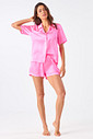 PIJAMA ACETINADO AMERICANO CURTO - CLÁSSICOS ACETINADOS ROSA QUARTZO PIJAMA ACETINADO AMERICANO CURTO - CLÁSSICOS ACETINADOS ROSA QUARTZO