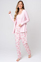 PIJAMA FEMININO LONGO 3 PEÇAS FLORAL - AMOR DE MÃE FRENTE