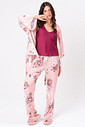 PIJAMA 3 PEÇAS ACETINADO - FLORATA PIJAMA 3 PEÇAS ACETINADO - FLORATA