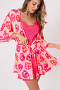 ROBE ACETINADO PITAYA - FRUTA PRINT