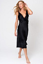 CAMISOLA SLEEP DRESS FASHION MIDI RENDA PRETA 