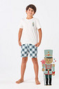 PIJAMA CURTO JUVENIL MENINO - CONTOS DE NATAL