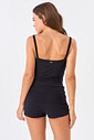 SHORT DOLL DE ALÇA EM RIBANA - CLÁSSICO VISCOSE BLACK SHORT DOLL DE ALÇA EM RIBANA - CLÁSSICO VISCOSE BLACK