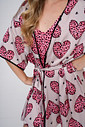 ROBE ACETINADO CORAÇÕES PRINT - DOCE FELINA ROBE ACETINADO CORAÇÕES PRINT
