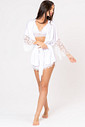 PIJAMA KIMONO BRANCO COM RENDA TOQUE DE SEDA - ETERNO FEMININO PIJAMA KIMONO BRANCO COM RENDA TOQUE DE SEDA - ETERNO FEMININO