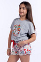 PIJAMA CURTO JUVENIL MENINA ALGODÃO - NATAL PERNALONGA PIJAMA CURTO JUVENIL MENINA ALGODÃO - NATAL PERNALONGA